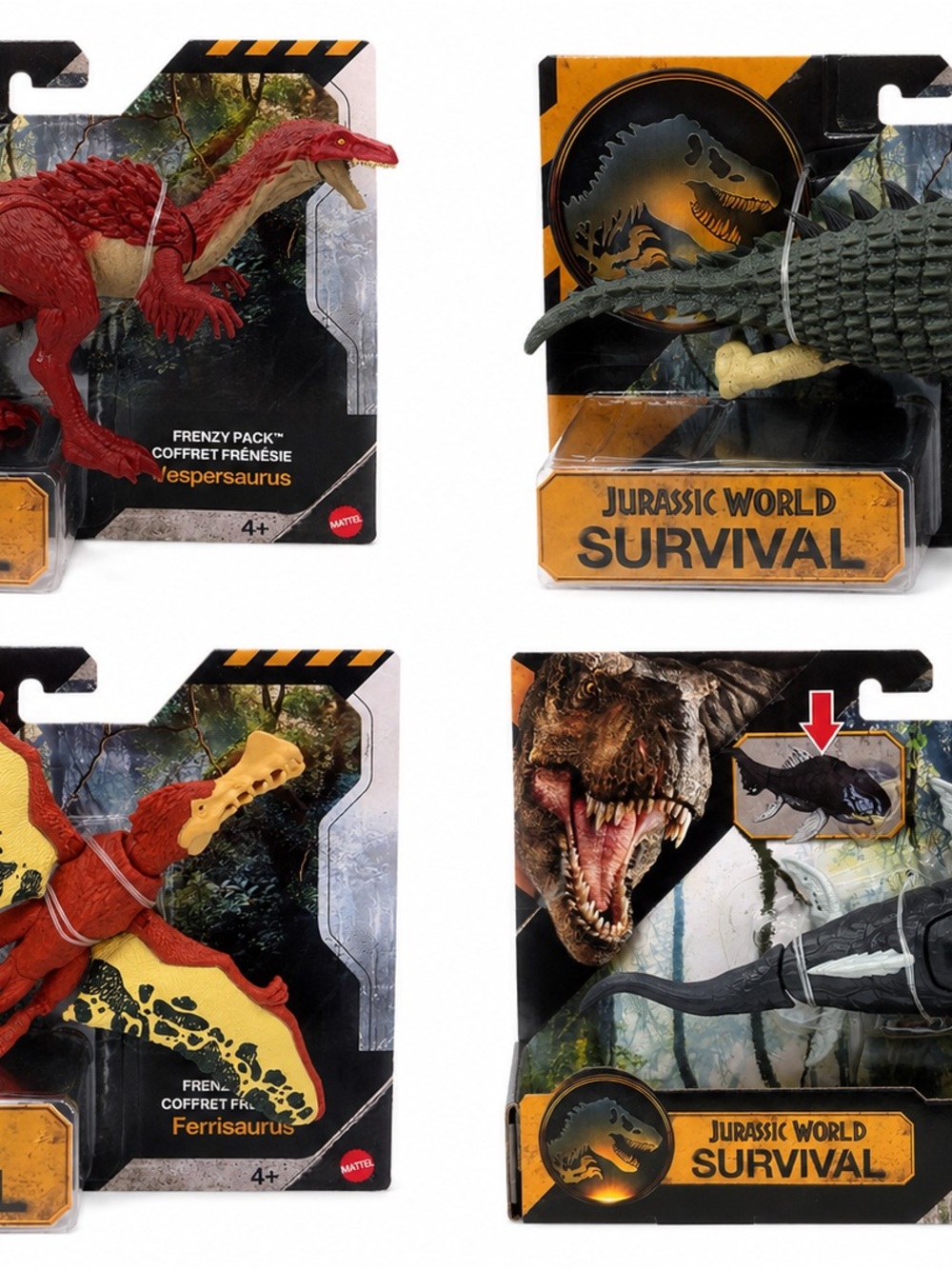Jurassic World Dinosaur Lot 4 New Sealed Mattel Figures